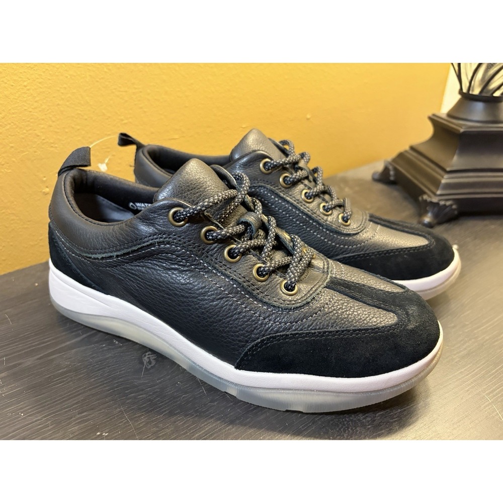 Vionic Sneakers Nyla Women 7 Black Low Top Lace Up Walking Shoes Orthopedic